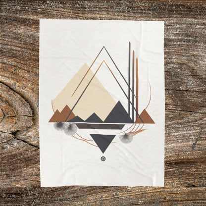 Boho Mountain Blanket — Cozy Neutral Aesthetic Throw