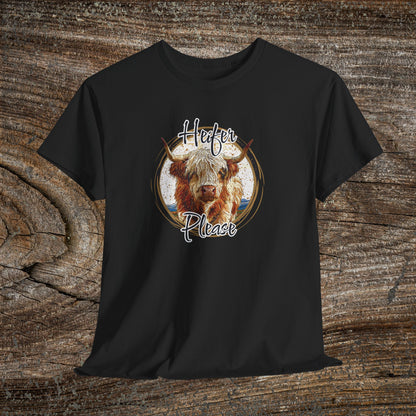 Heifer Please Retro Grunge Cow T-Shirt — Boho Funny Farm Animal Tee