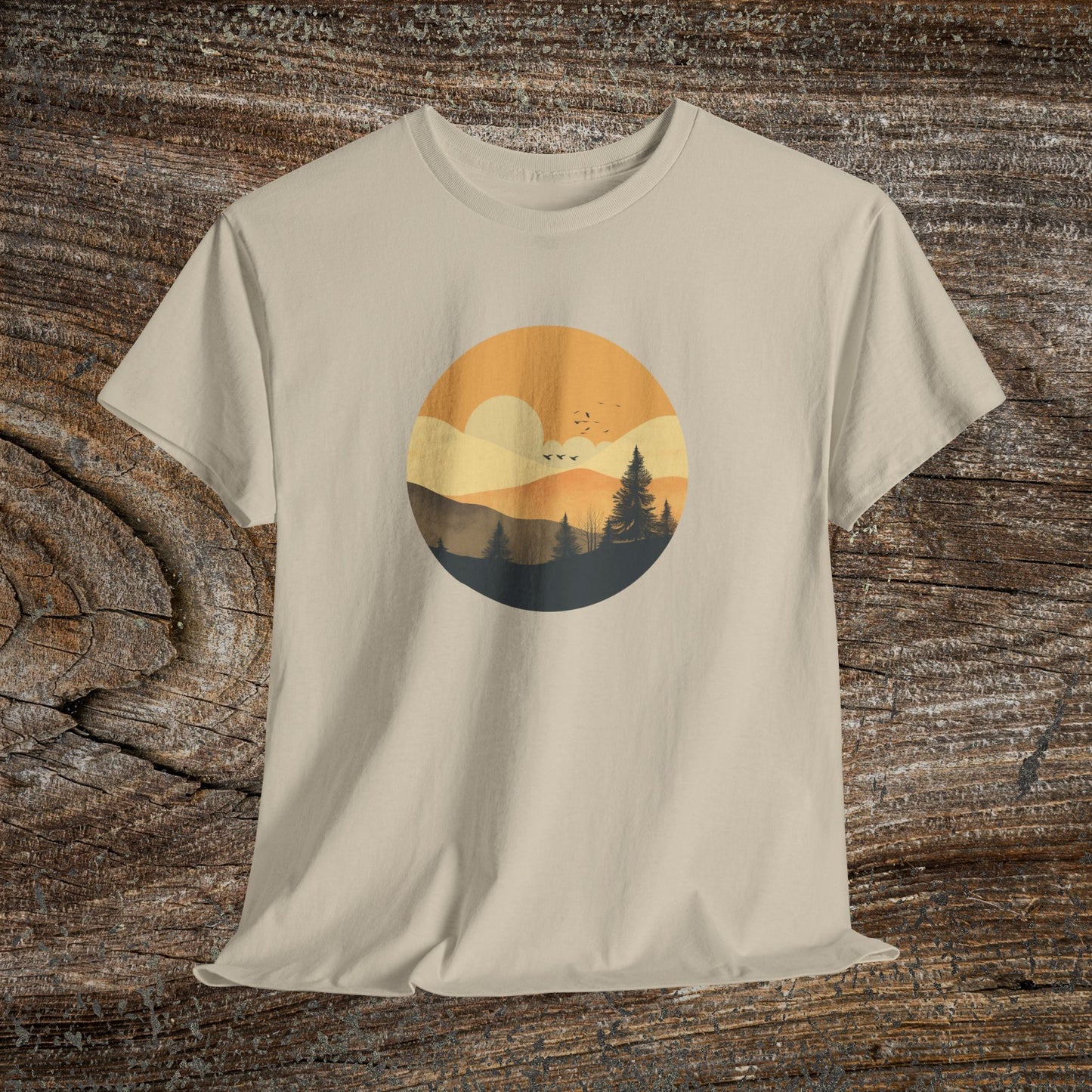 Rustic Mountain Landscape TShirt - Nature Lover Gift
