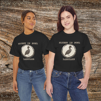 Retro Duck T-Shirt — "Fluent in Fowl Language"