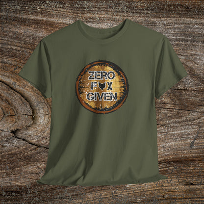 Grunge Fox Quote TShirt -  "Zero Fox Given" - Nature Lover Gift