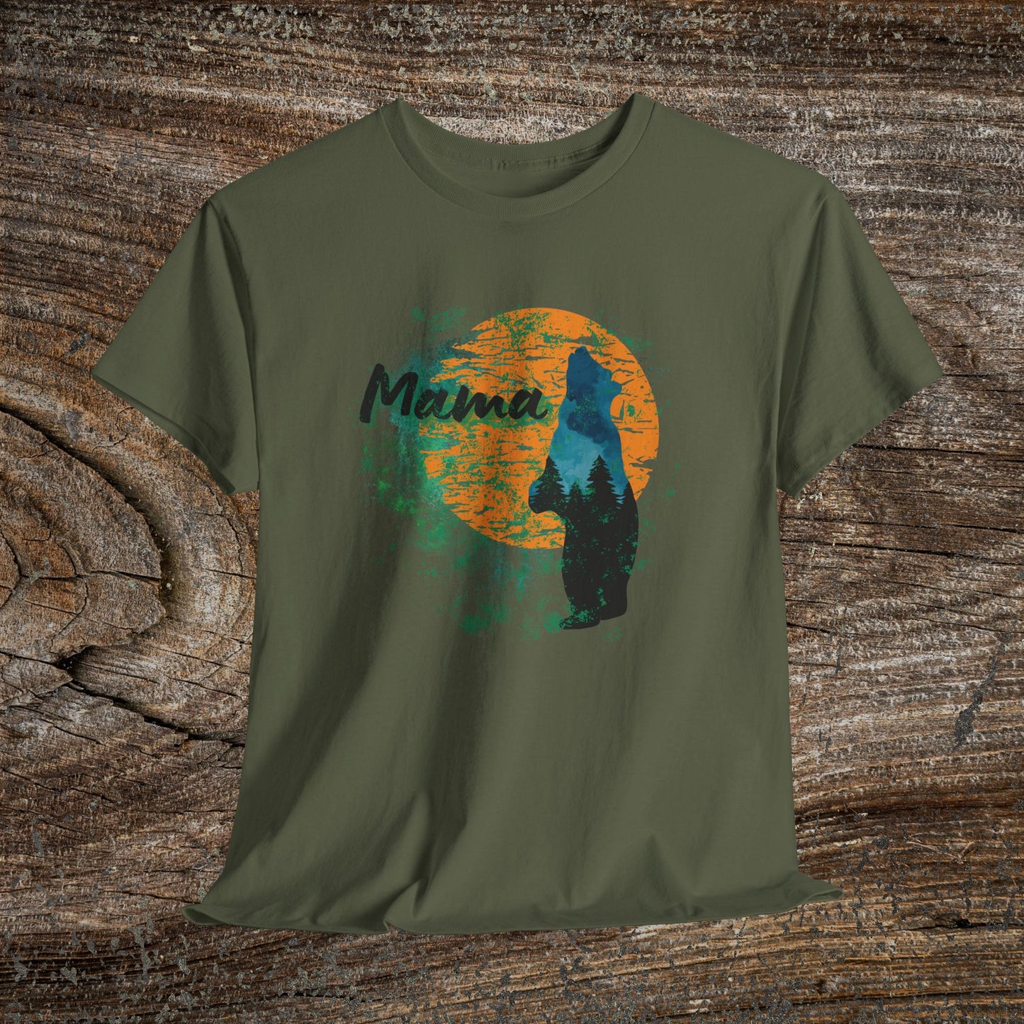 Rustic Mama Bear T-Shirt — Cozy Woodland Mom Tee for Mother's Day & Gifts