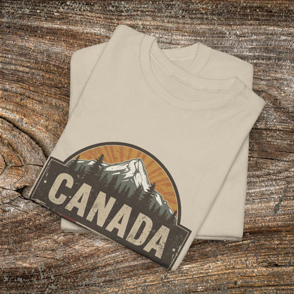 Rustic Canadian Landscape T-Shirt — Distressed Canada Tee