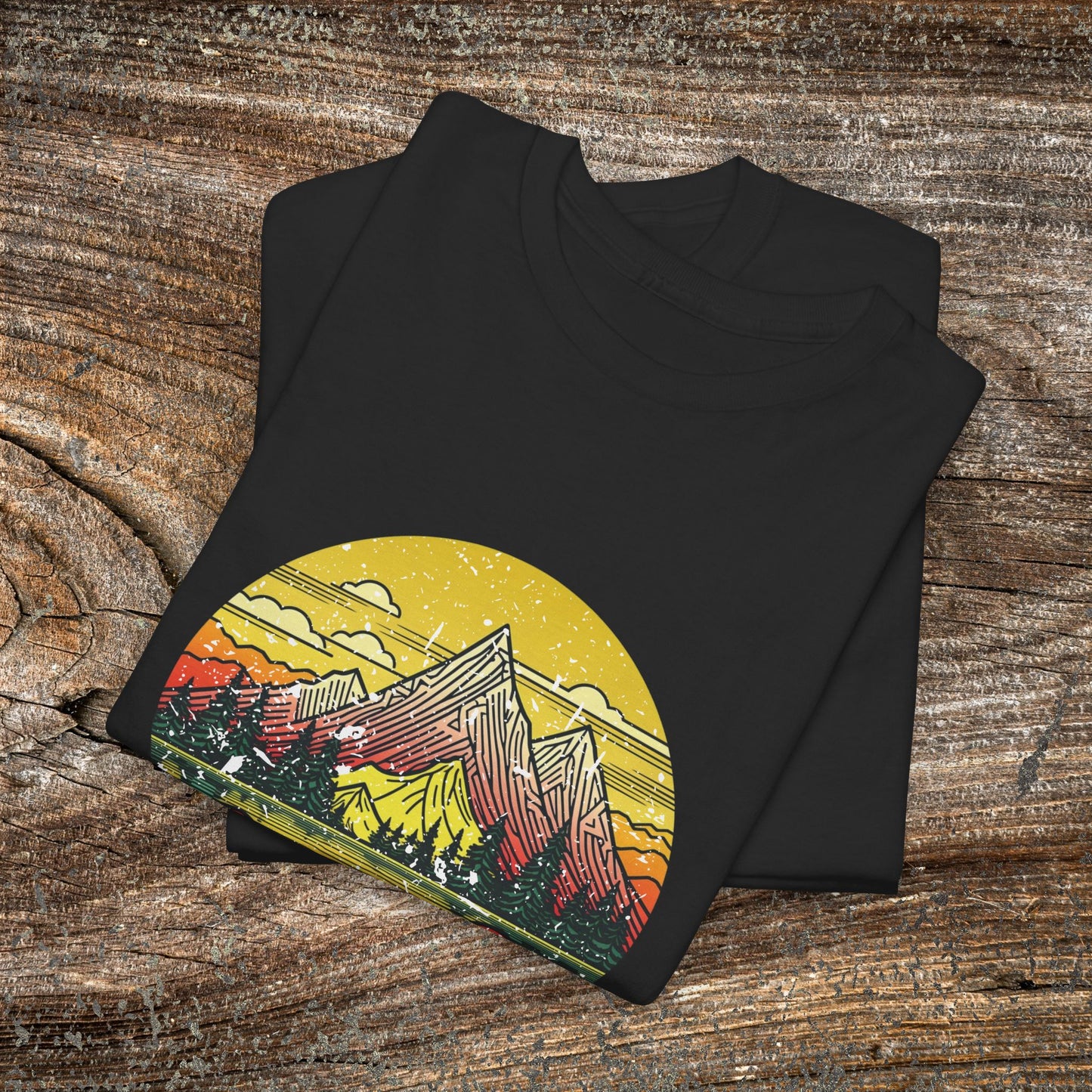 Retro Vintage Mountain Landscape TShirt - Nature Lover Gift