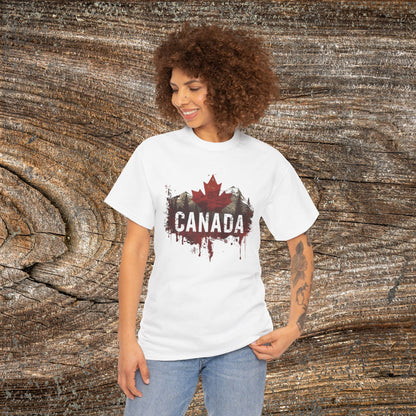 Grunge Canadian Landscape T-Shirt — Distressed Canada Tee
