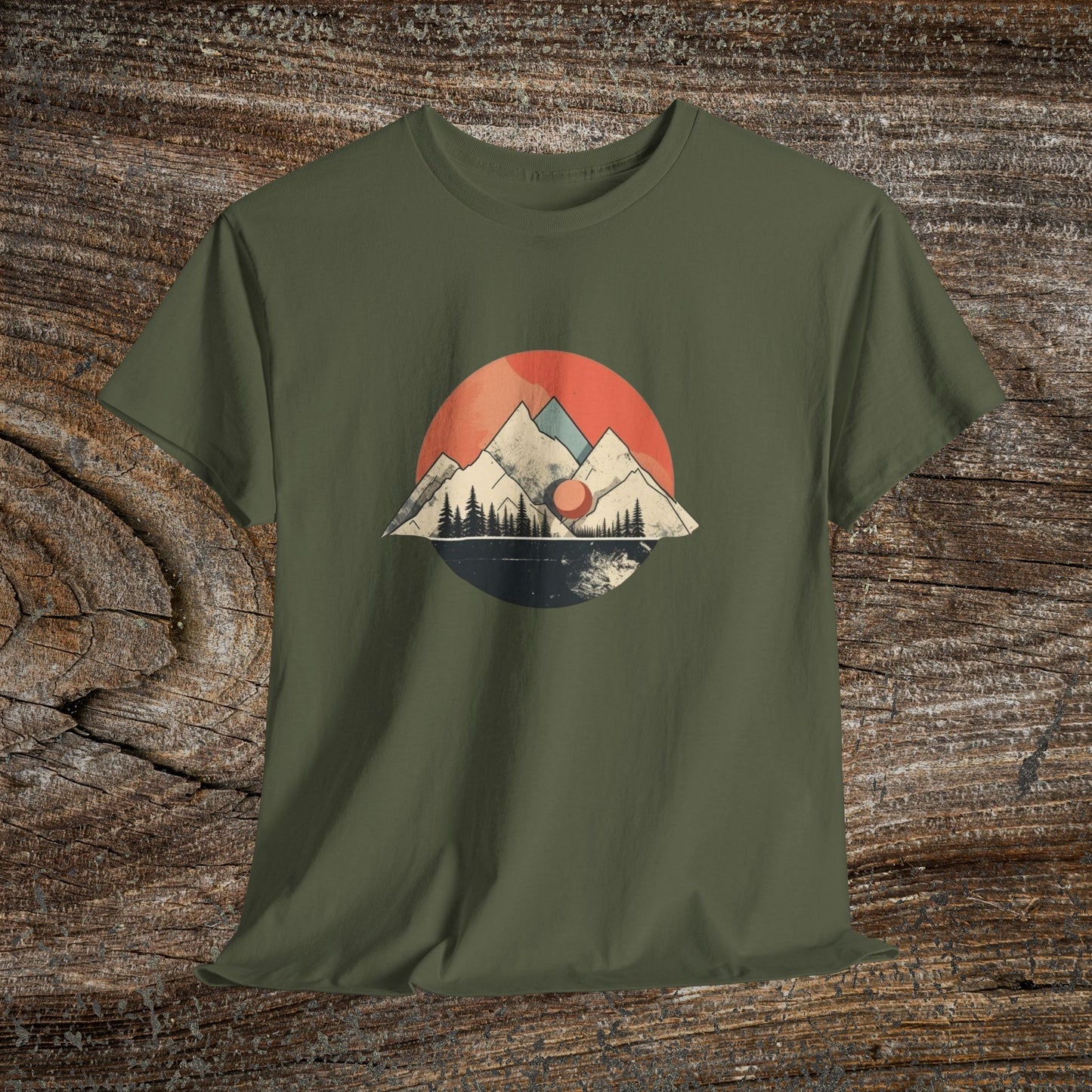 Vintage Retro Mountain TShirt - Trendy Cute Mountain Landscape Shirt
