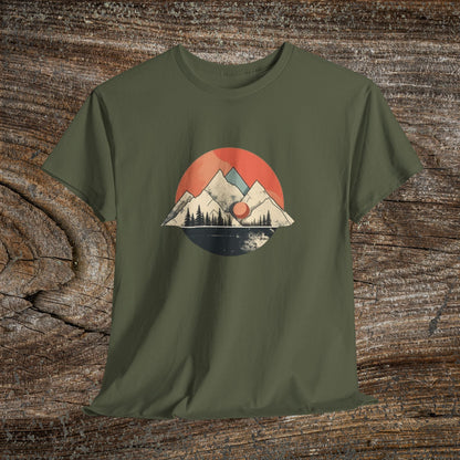 Vintage Retro Mountain TShirt - Trendy Cute Mountain Landscape Shirt