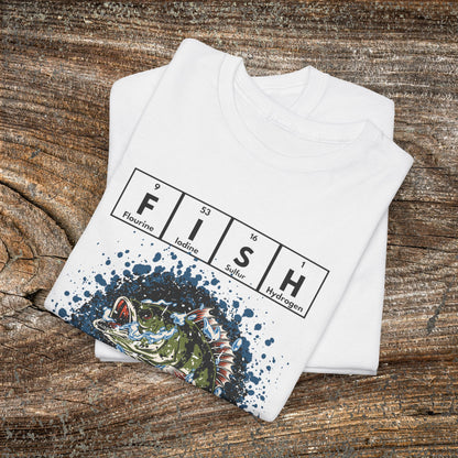 Grunge Bass Fish T-Shirt — Fishing Gift Tee