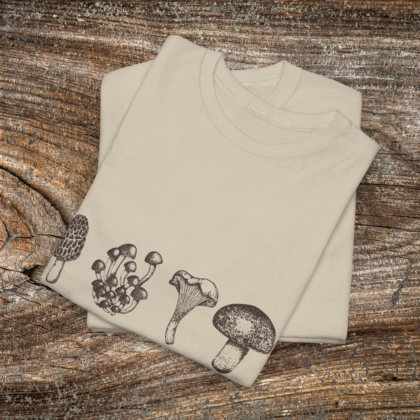 Retro Grunge Mushroom T-Shirt — Vintage Fungi Graphic Tee