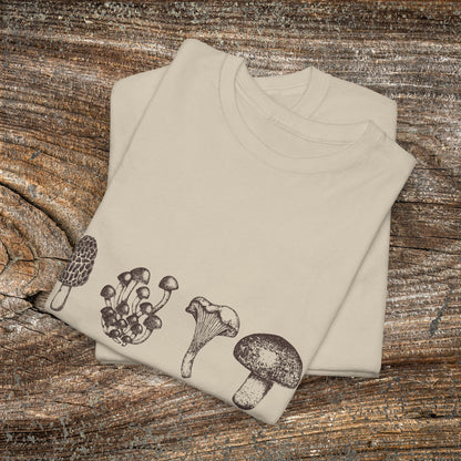 Retro Grunge Mushroom T-Shirt — Vintage Fungi Graphic Tee