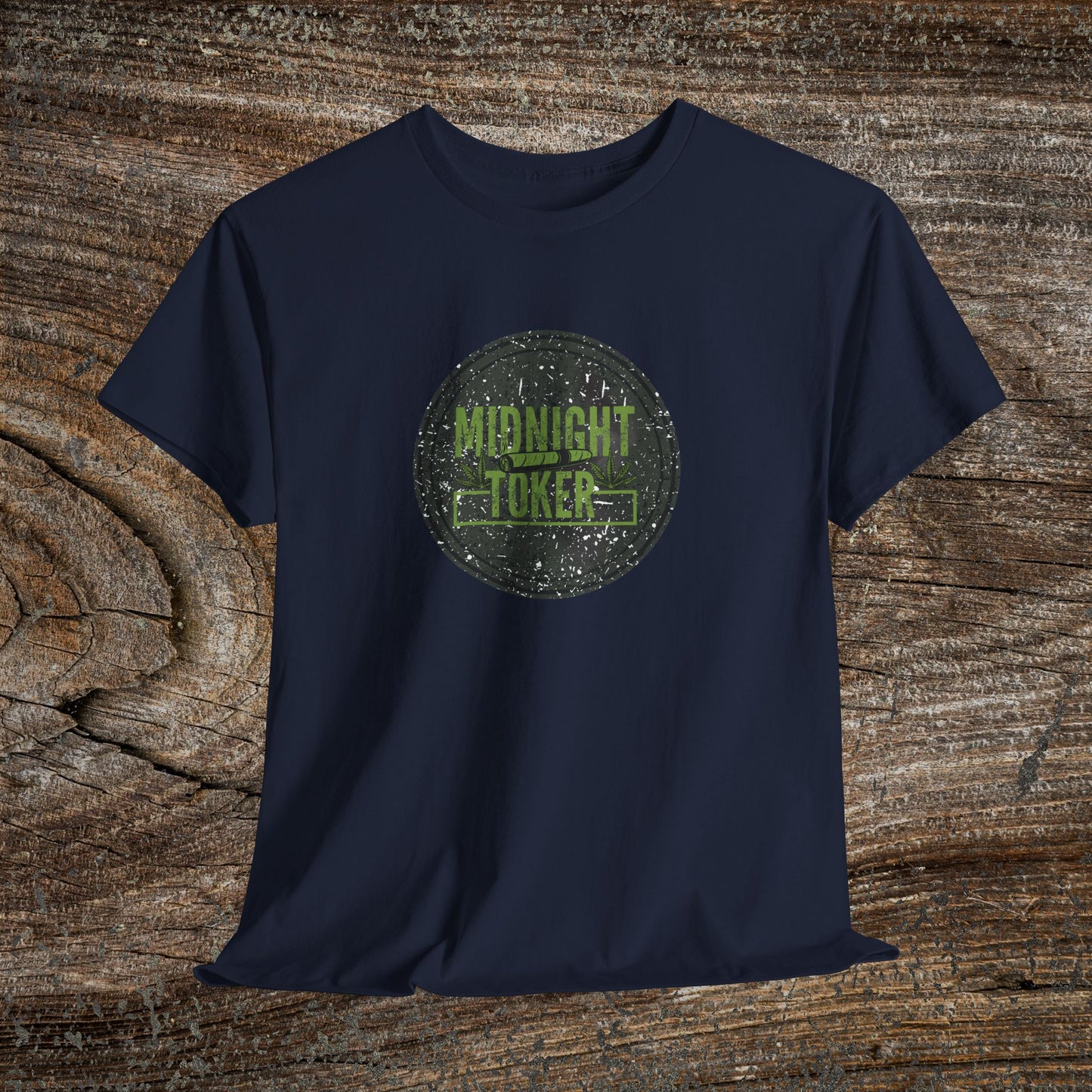 Grunge Weed 420 TShirt - "Midnight Toker" - Retro Marijuana Stoner Gift