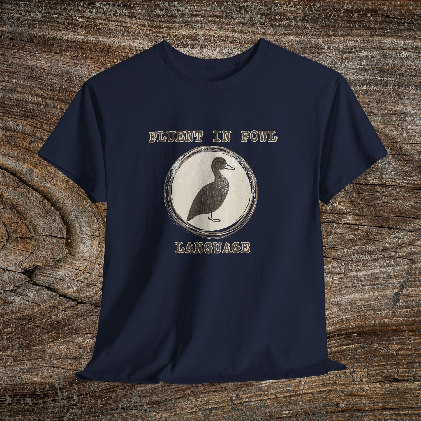 Retro Duck T-Shirt — "Fluent in Fowl Language"