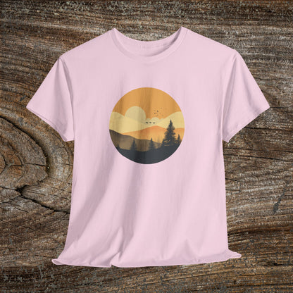 Rustic Mountain Landscape TShirt - Nature Lover Gift