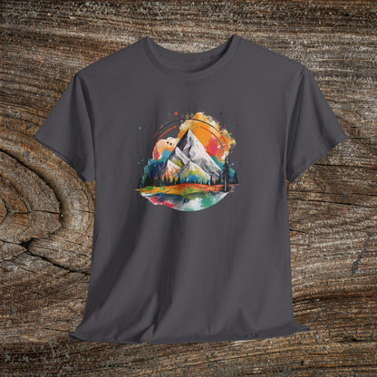 Retro Mountain T-Shirt — Vibrant Vintage Landscape Tee