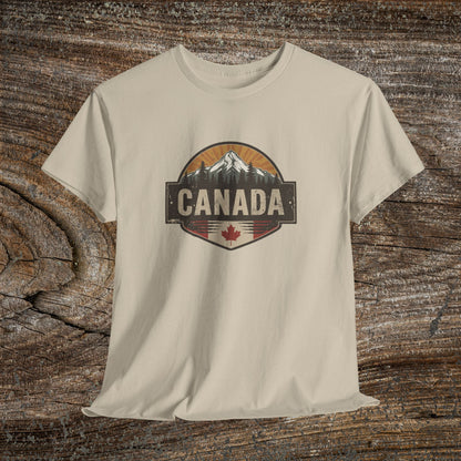 Rustic Canadian Landscape T-Shirt — Distressed Canada Tee