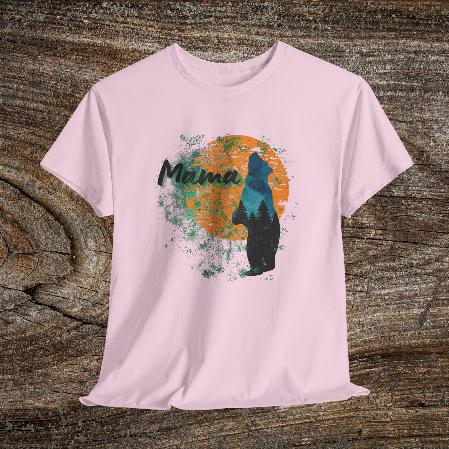 Rustic Mama Bear T-Shirt — Cozy Woodland Mom Tee for Mother's Day & Gifts