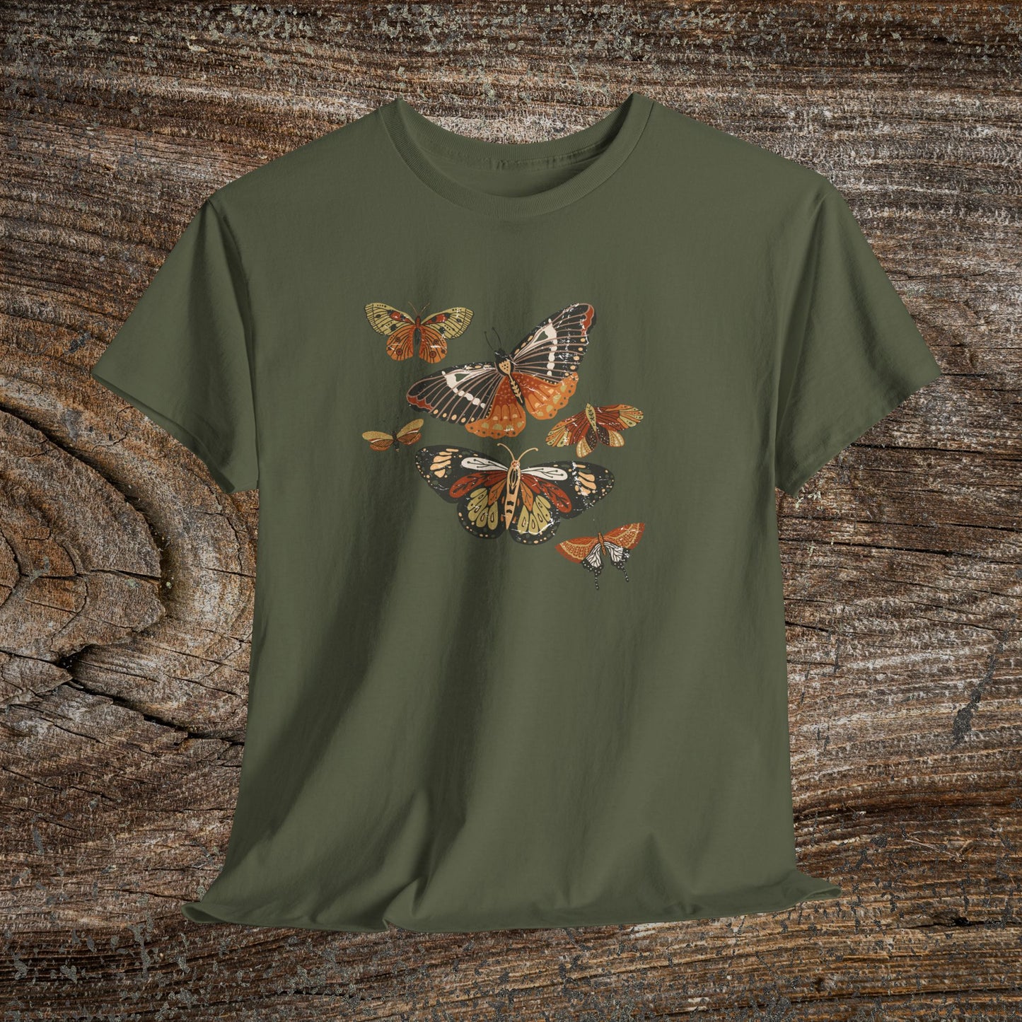 Rustic Butterfly T-Shirt — Nature Lover Gift