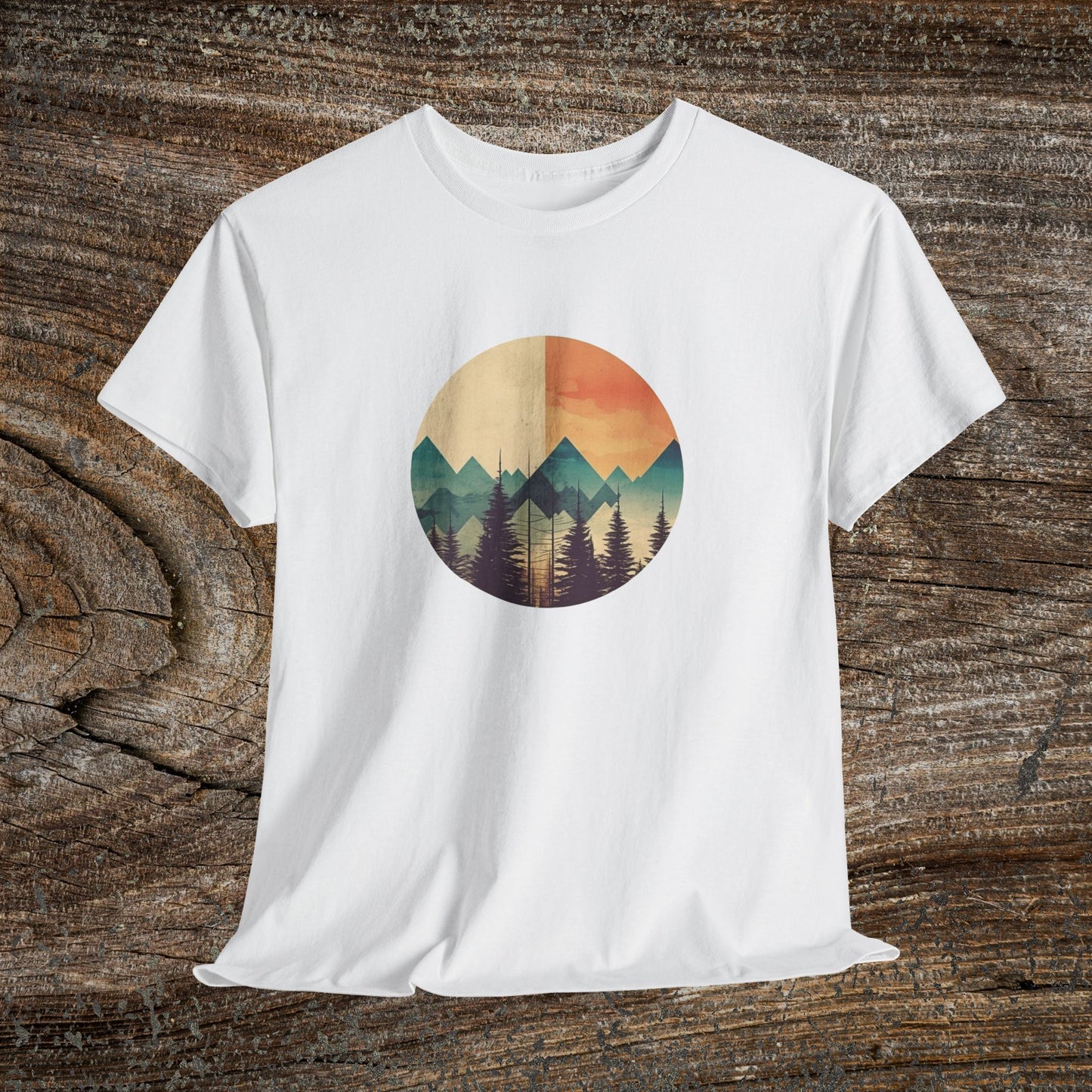 Vintage Mountain Landscape TShirt - Nature Lover Gift