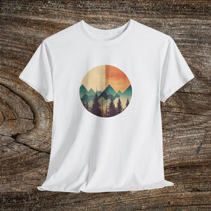Vintage Mountain Landscape TShirt - Nature Lover Gift