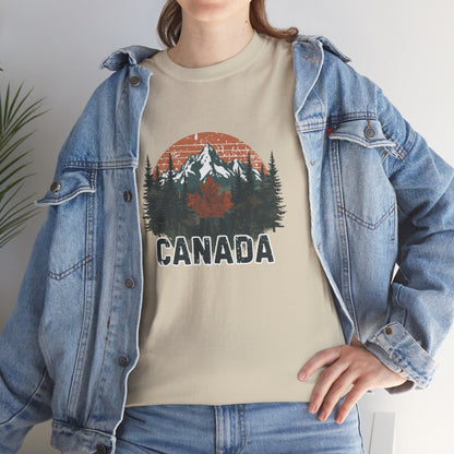 Rustic Canada Landscape T-Shirt — Distressed Canadian Tee