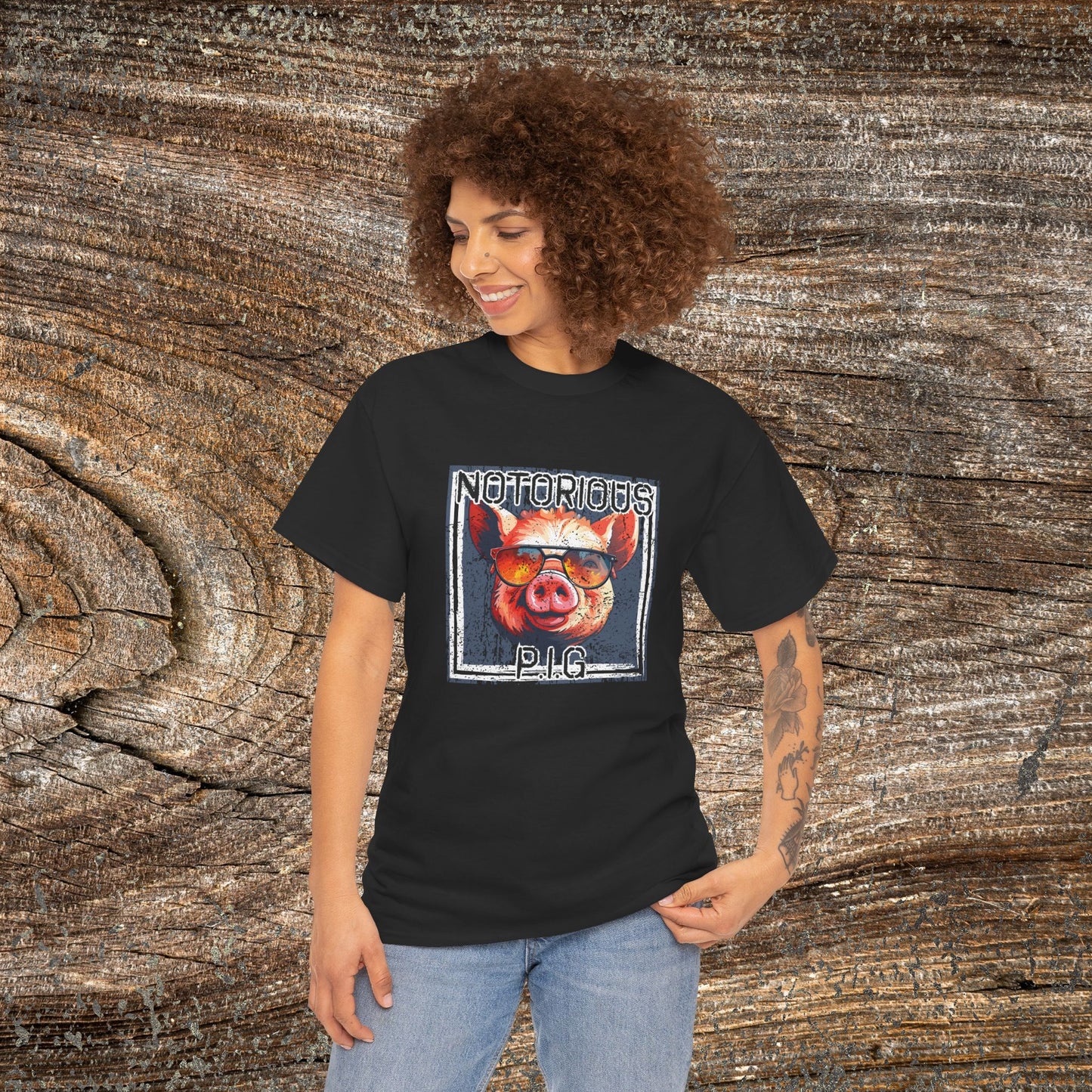 Notorious P.I.G Funny Grunge Pig T-Shirt