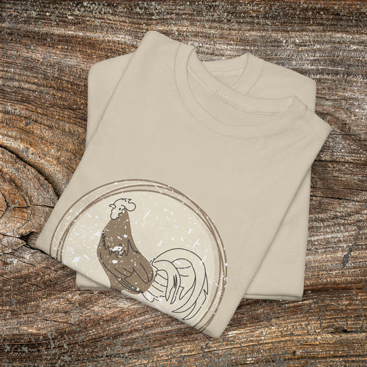 Boho Retro Chicken T-Shirt — Vintage Farmhouse Chicken Tee