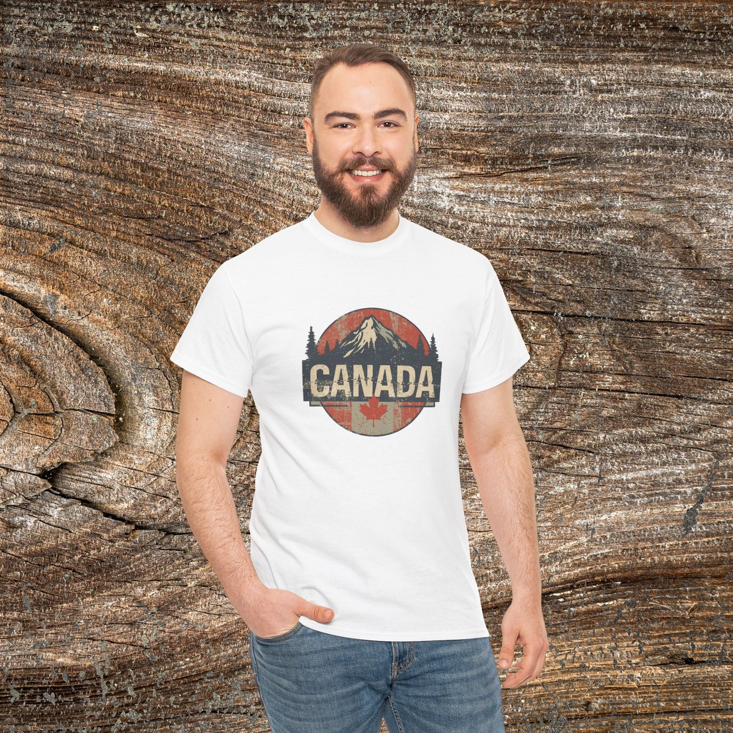 Grunge Canadian Landscape T-Shirt — Distressed Canada Tee