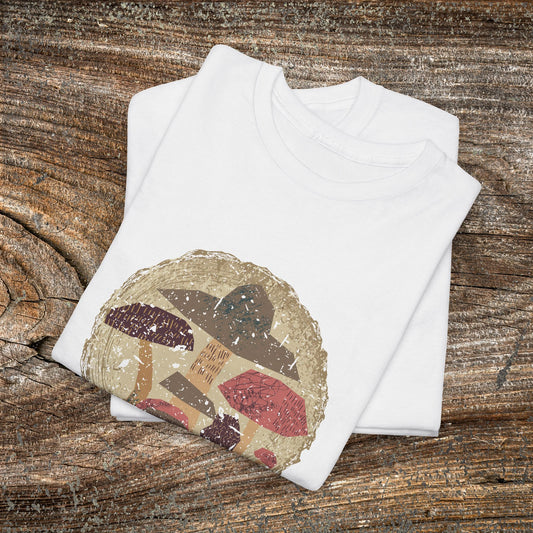 Foraging Mushroom Tee — Retro Grunge Forager Gift