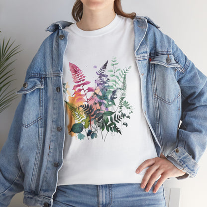 Vintage Watercolour  Floral TShirt — Botanical Graphic T-Shirt