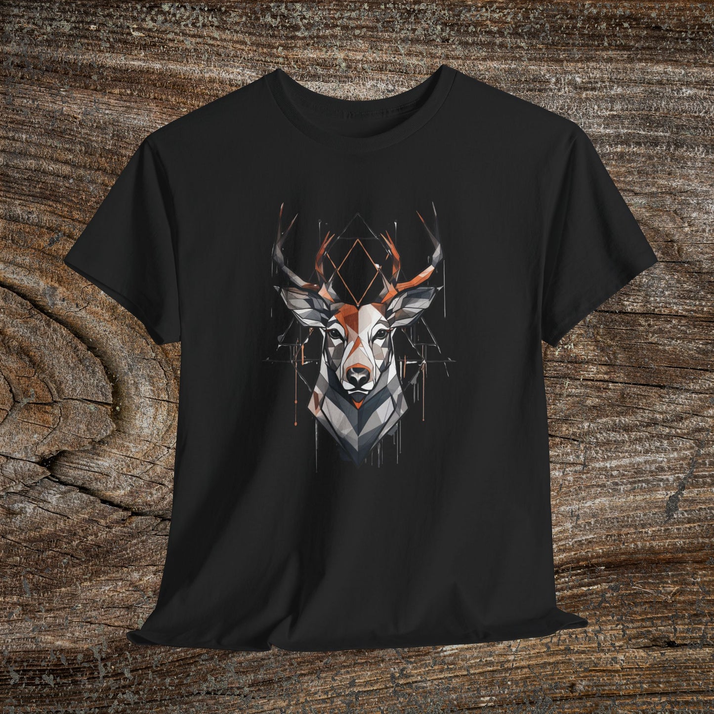 Geometric Abstract Deer T-Shirt — Modern Minimalist Deer Tee