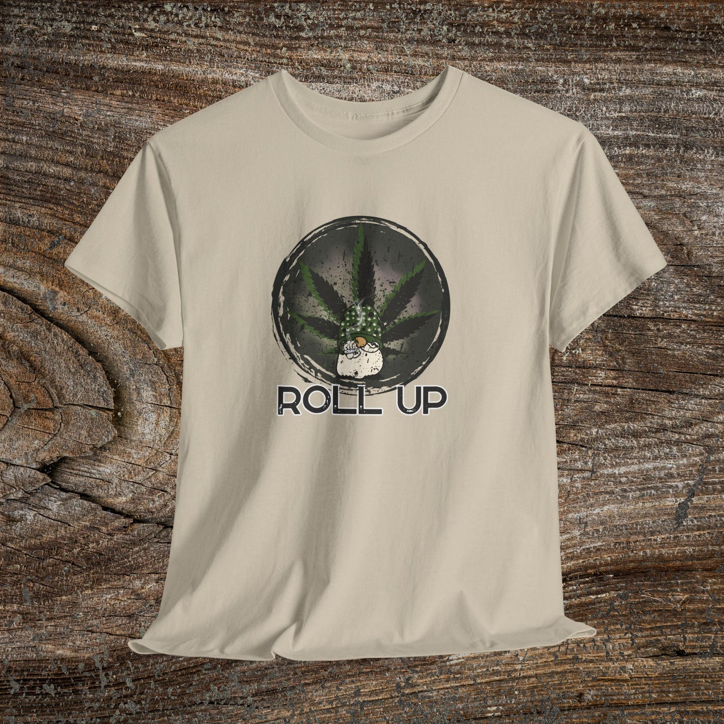 Grunge 'Roll Up' 420 T-Shirt — Retro Gnome Marijuana Stoner Tee