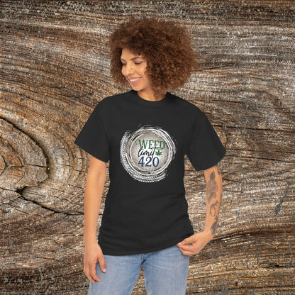 Grunge Weed 420 TShirt - "Weed Limit 420" - Retro Marijuana Stoner Gift