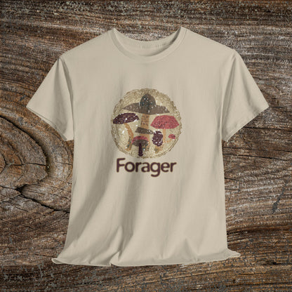 Foraging Mushroom Tee — Retro Grunge Forager Gift