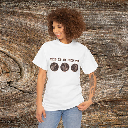 Rustic Wheat T-Shirt — "This Is My Crop Top" Farmer Gift