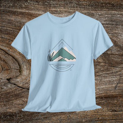 Boho Mountain Landscape T-Shirt - Minimalist Graphic Tee