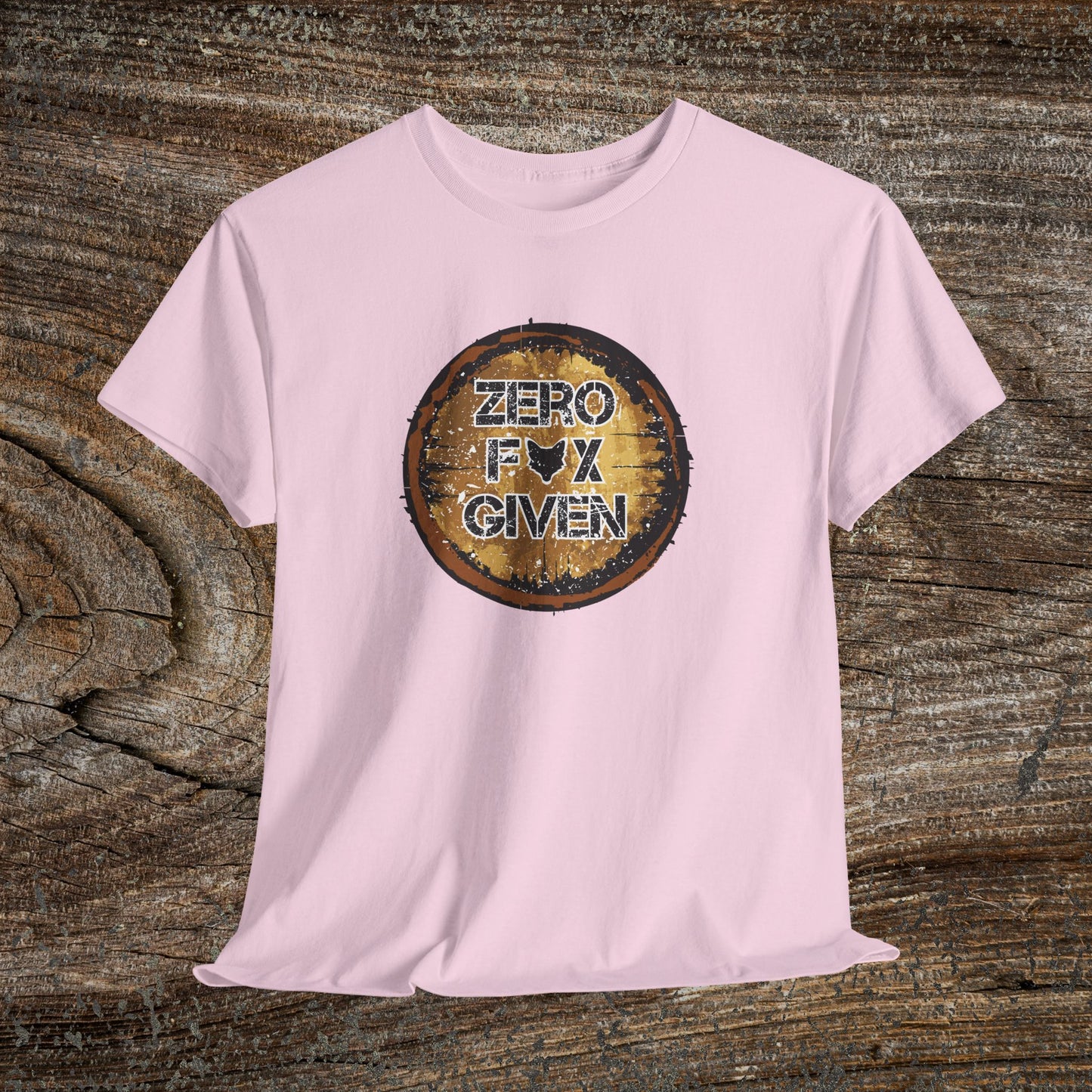 Grunge Fox Quote TShirt -  "Zero Fox Given" - Nature Lover Gift