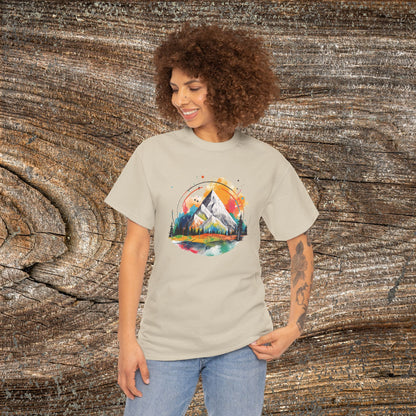 Retro Mountain T-Shirt — Vibrant Vintage Landscape Tee