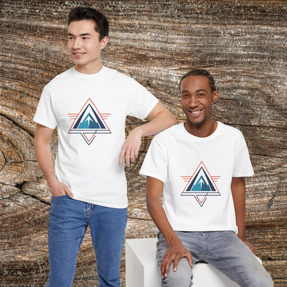 Retro Abstract Mountain TShirt - Trendy Mountain Landscape Shirt