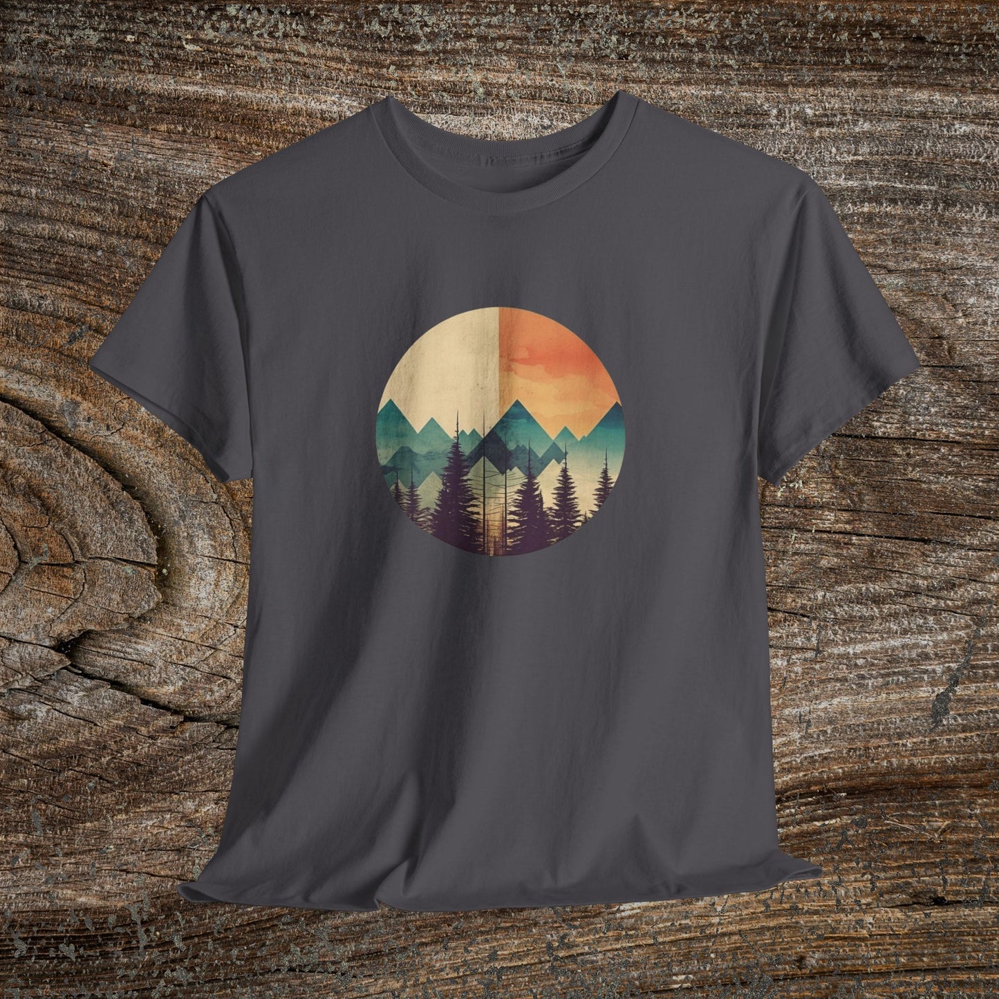 Vintage Mountain Landscape TShirt - Nature Lover Gift