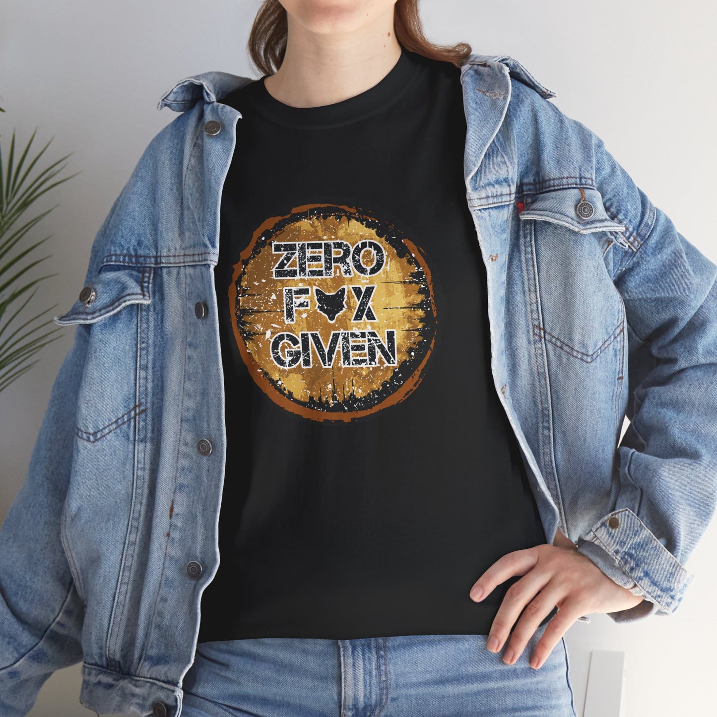 Grunge Fox Quote TShirt -  "Zero Fox Given" - Nature Lover Gift