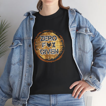 Grunge Fox Quote TShirt -  "Zero Fox Given" - Nature Lover Gift