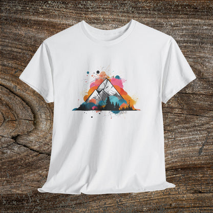 Vibrant Retro Mountain Abstract TShirt - Trendy Cute Mountain Landscape Shirt