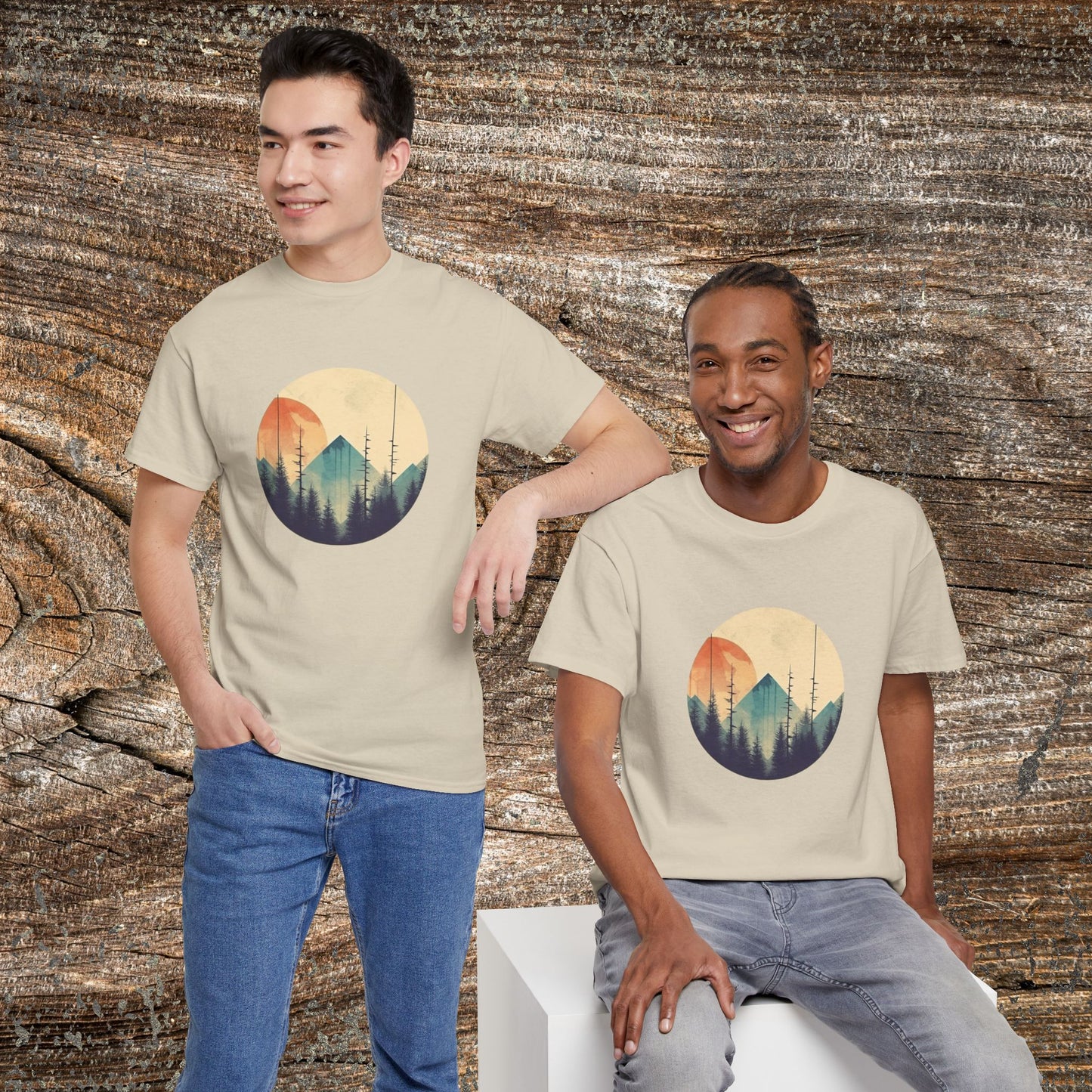Vintage Mountain Landscape TShirt - Nature Lover Gift