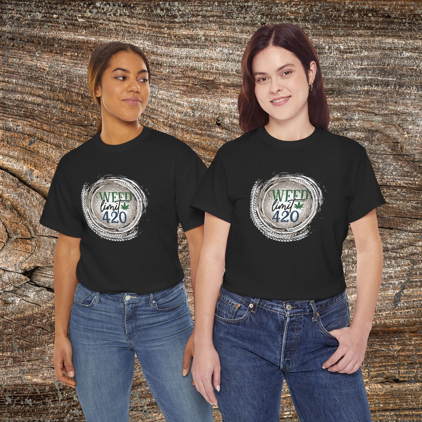 Grunge Weed 420 TShirt - "Weed Limit 420" - Retro Marijuana Stoner Gift