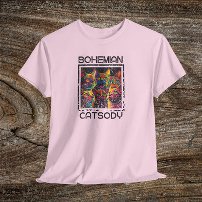 Retro Bohemian Catsody T-Shirt — Funny Vintage Cat Graphic Tee
