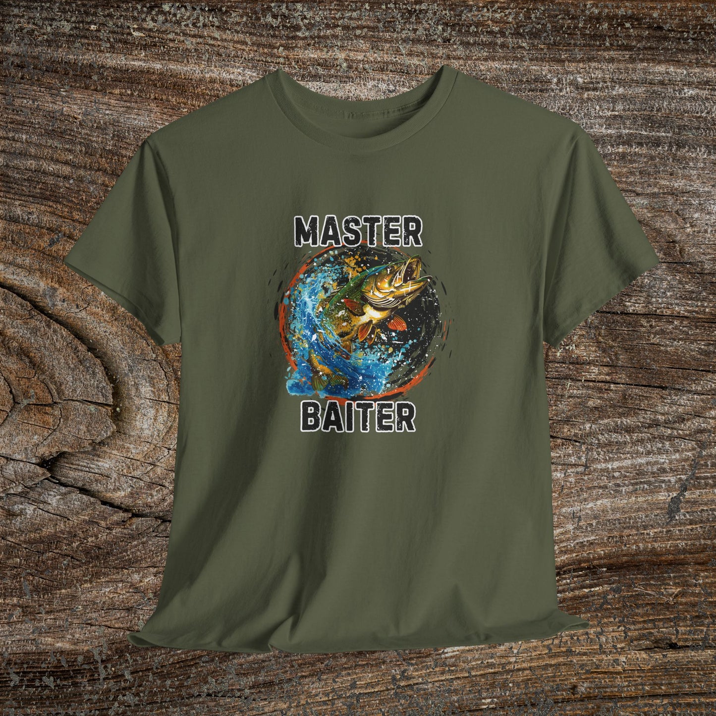 Master Baiter Funny Grunge Fishing T-Shirt