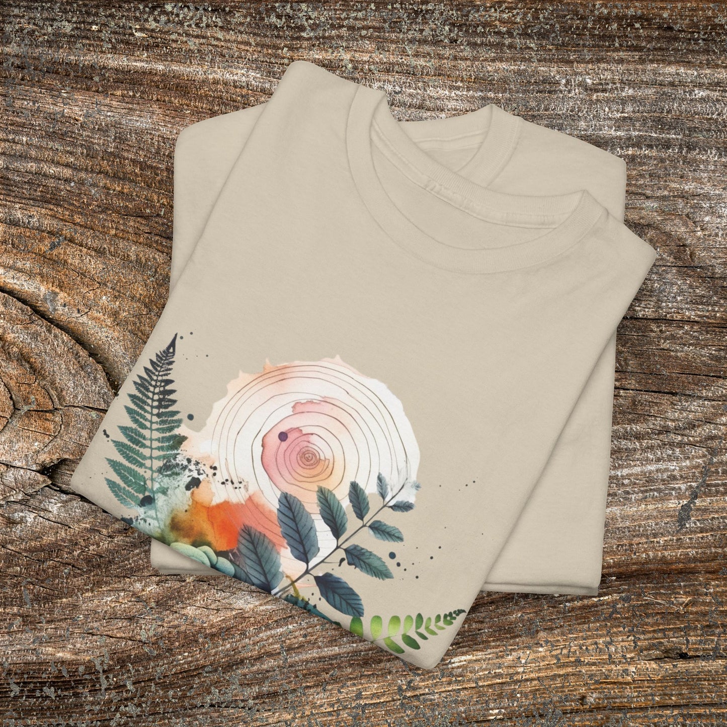 Vintage Watercolour  Floral TShirt — Botanical Graphic T-Shirt