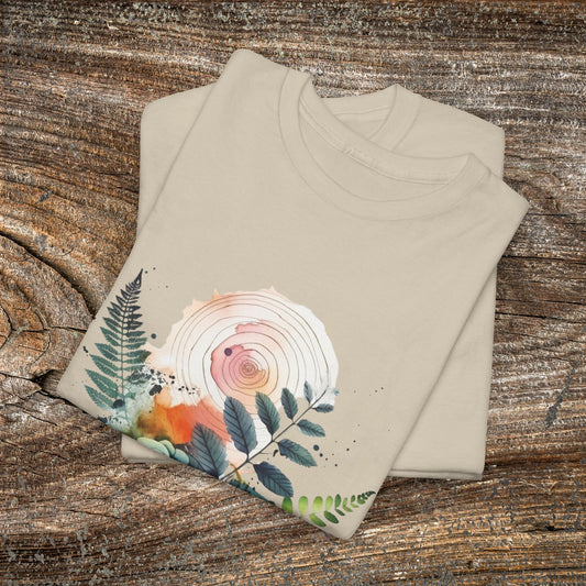 Vintage Watercolour  Floral TShirt — Botanical Graphic T-Shirt