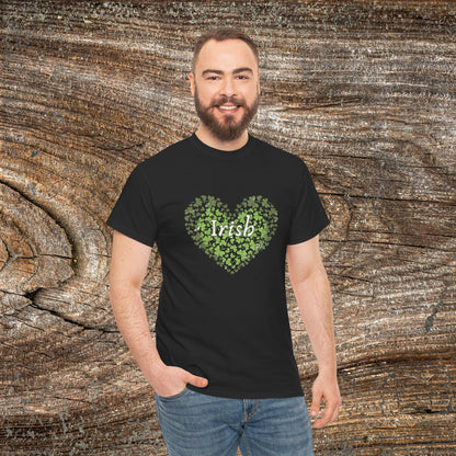 Irish Shamrock Heart T-Shirt | St. Patrick's Day Clover Shirt