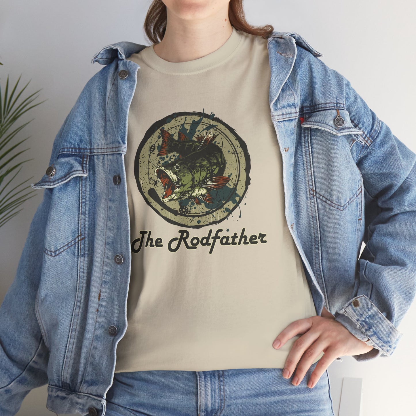 Grunge "The Rodfather" Fishing Tee — Vintage Angler Gift
